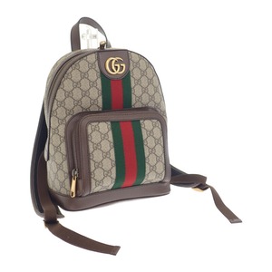 【GUCCI】グッチ GGスモール バックパック 547965_9U8BT_8994 リュック・デイパック GGスプリームキャンバス レザー ベージュ ゴールド金具 レディース【バッグ】