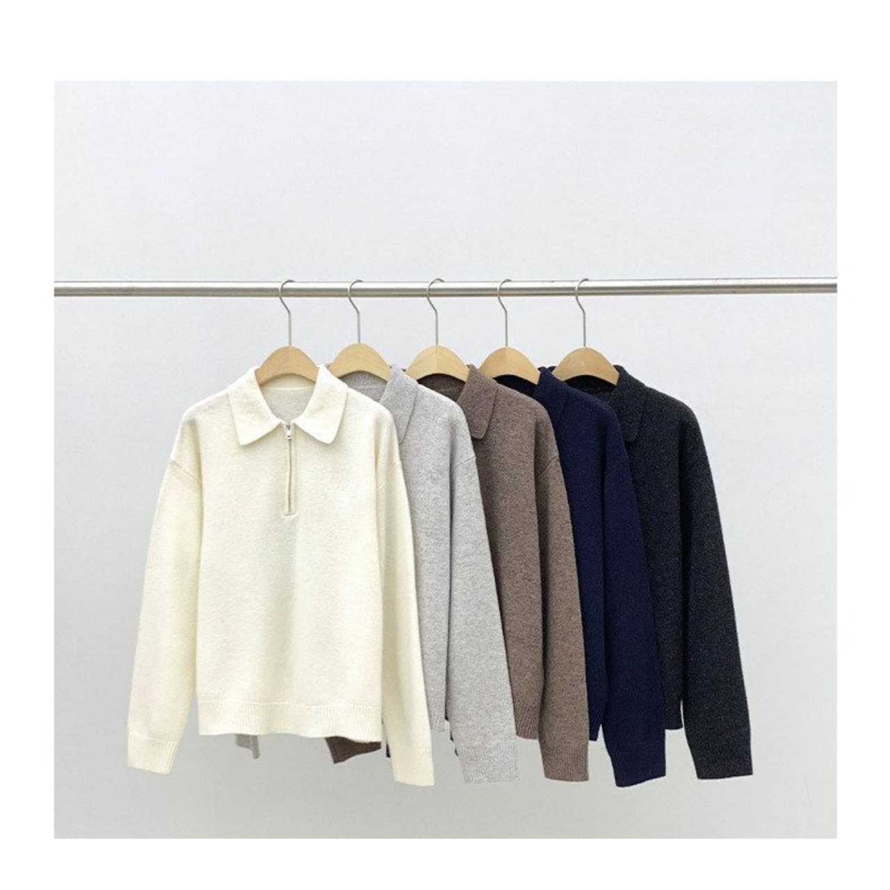 Half-Zip Polo Knit T4098