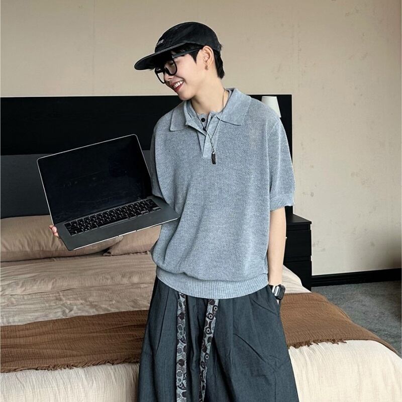 XBROウールポロシャツ半袖Tシャツ