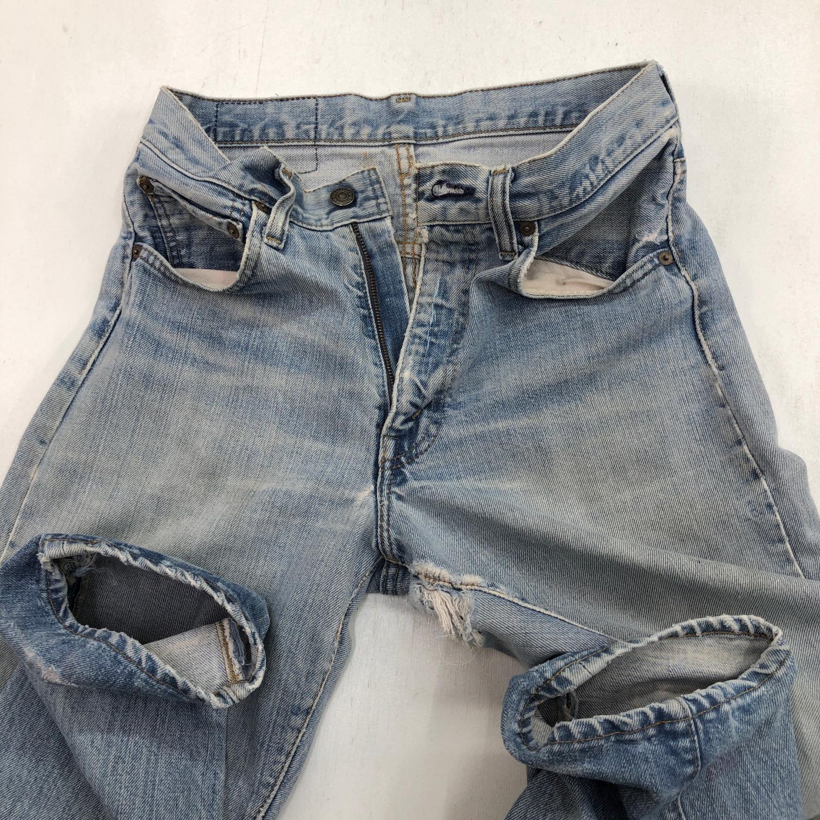 70's Levi's 505 66前期 刻印5 TALON リーバイス　デニム LEVI'S リーバイス 70年代 505 66前期 TALON42 脇割り スモールe