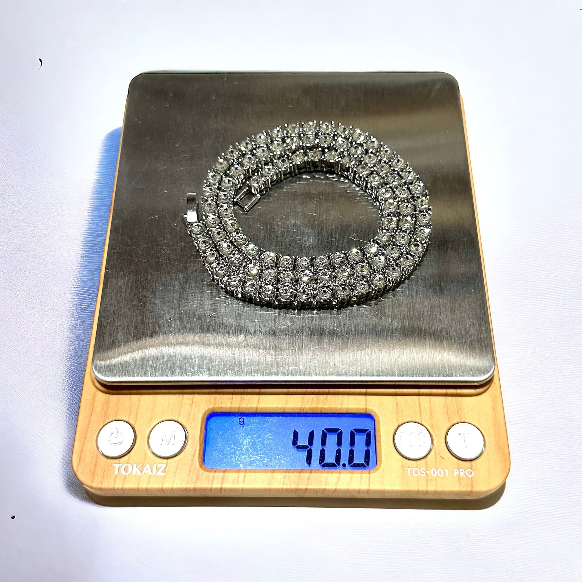 送料無料 テニスネックレス 60cm 50cm 45cm 幅4mm テニスチェーン