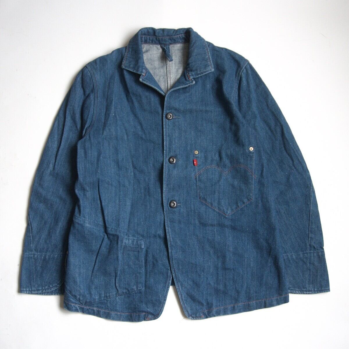 濃紺/ビッグサイズ】LEVI'S RED【1st coat デニム サックコート】L