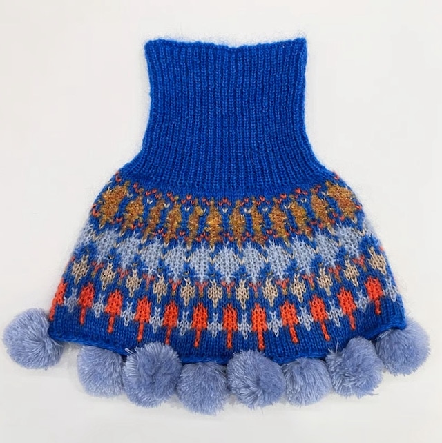 Hairy Isle pet neck warmer with pompom Hairy Isle pet neck warmer with pompom