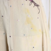 【社交ダンス衣装】ブラウン ATELIER HIROKO YAMGUCHI ワンピース ドレス 茶色 ベージュ フロート 花柄 明るい デモ 競技用