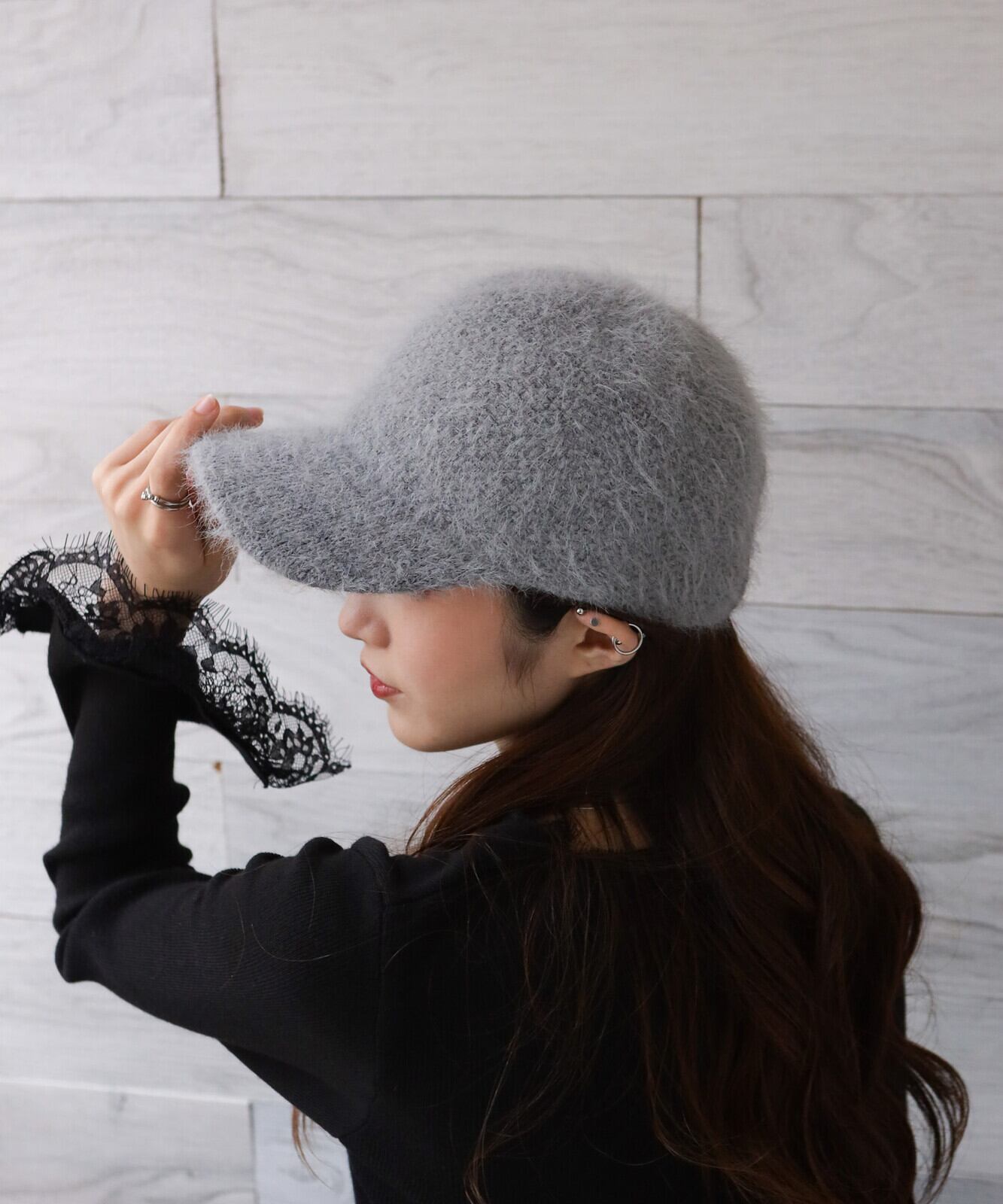 【SELECT】アジャスターゴムアンゴラキャップ