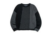 TONE ON TONE MIX KNIT_BLACK