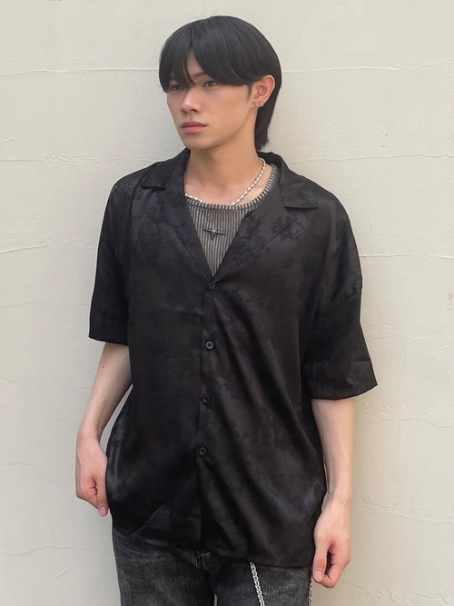 【ALUDE SELECT】floral pattern collar short sleeve
