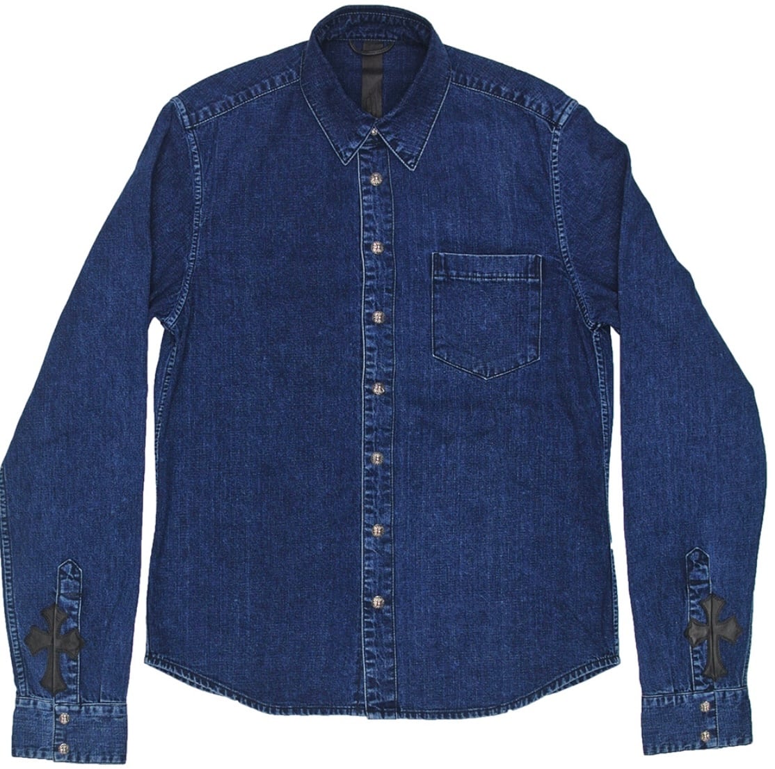 クロムハーツ Chrome Hearts デニム WESTERN V1シャツ インディゴブルー