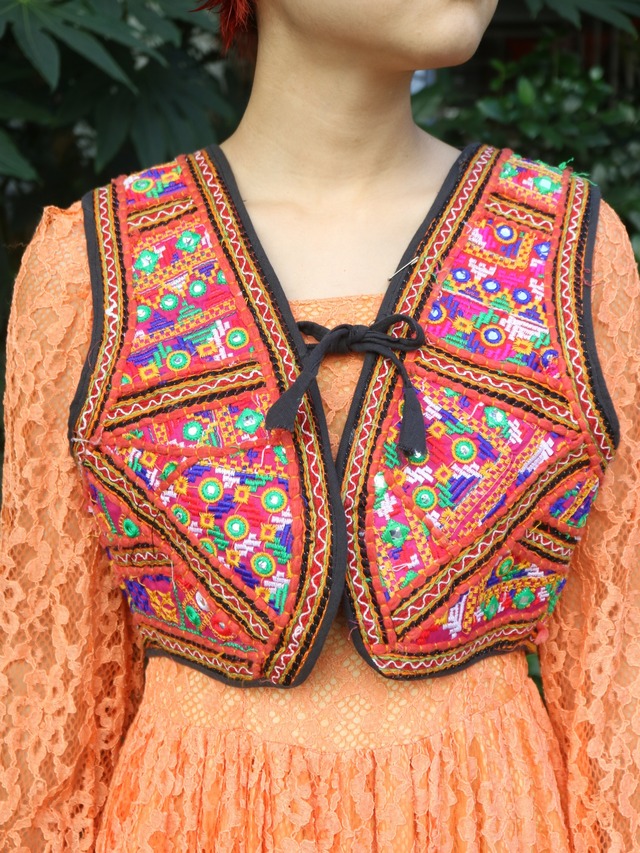 Mirror work embroidery  vest【6168】