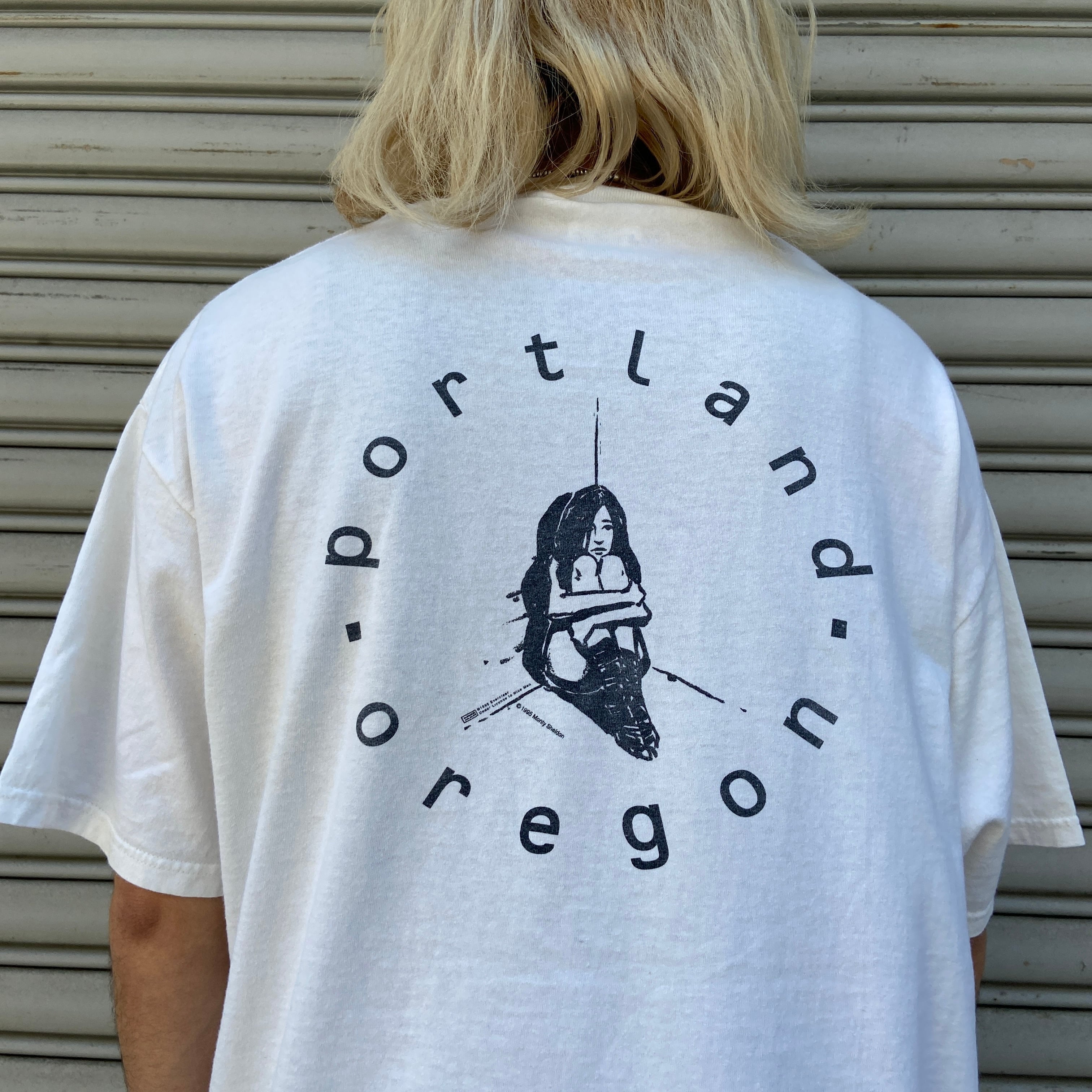 90s USA製 エバークリア バンドTシャツ バンt 両面プリント 白 XL