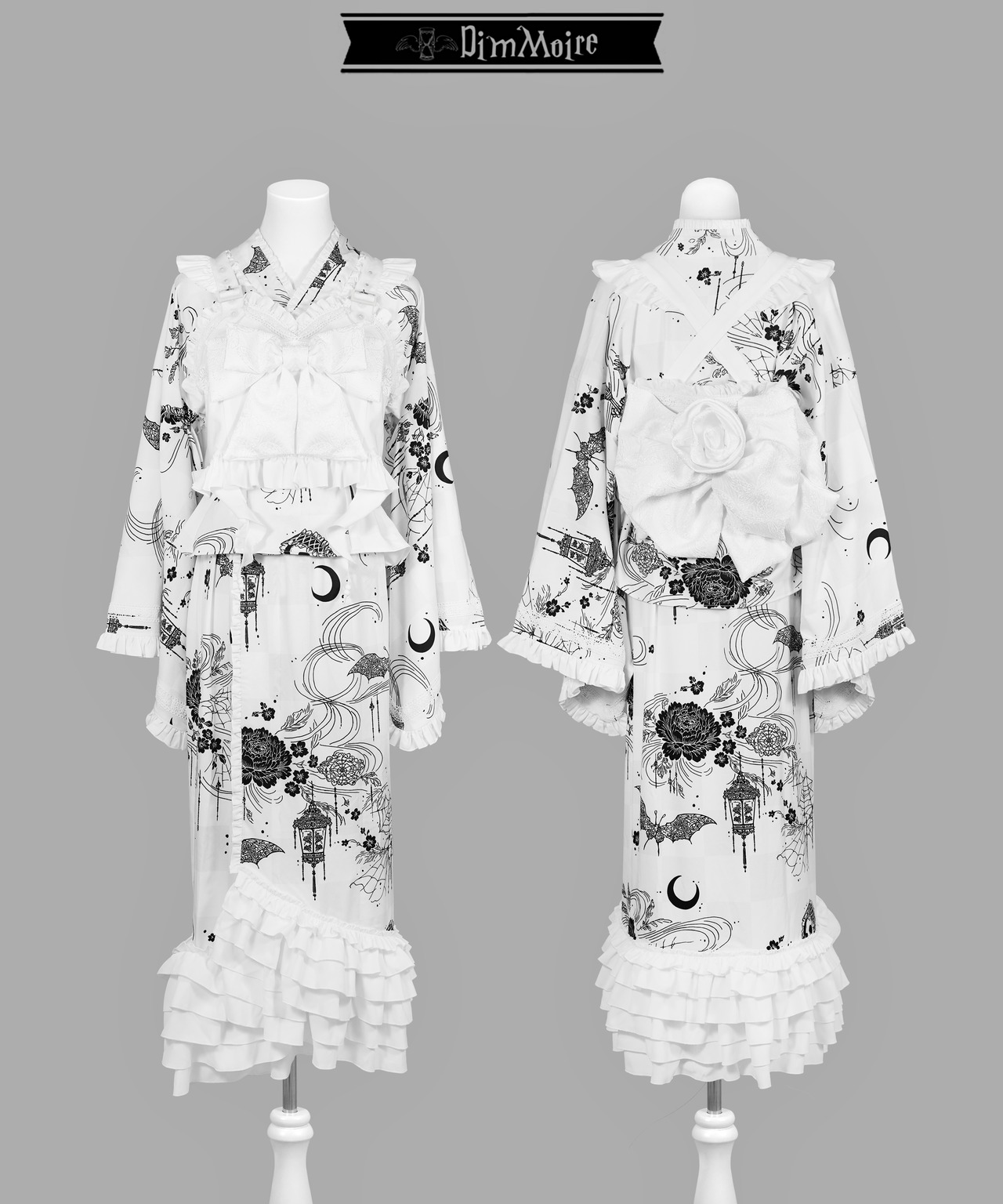 宵闇ドレス浴衣セット【White】