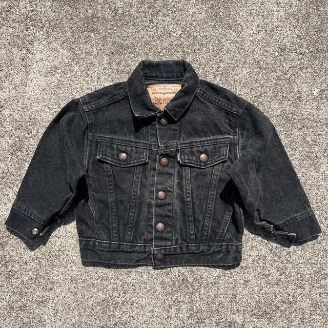 "Little Levis Black Denim Jacket Made in USA" "リトルリーバイス ブラックデニムジャケット USA製 " 状態良