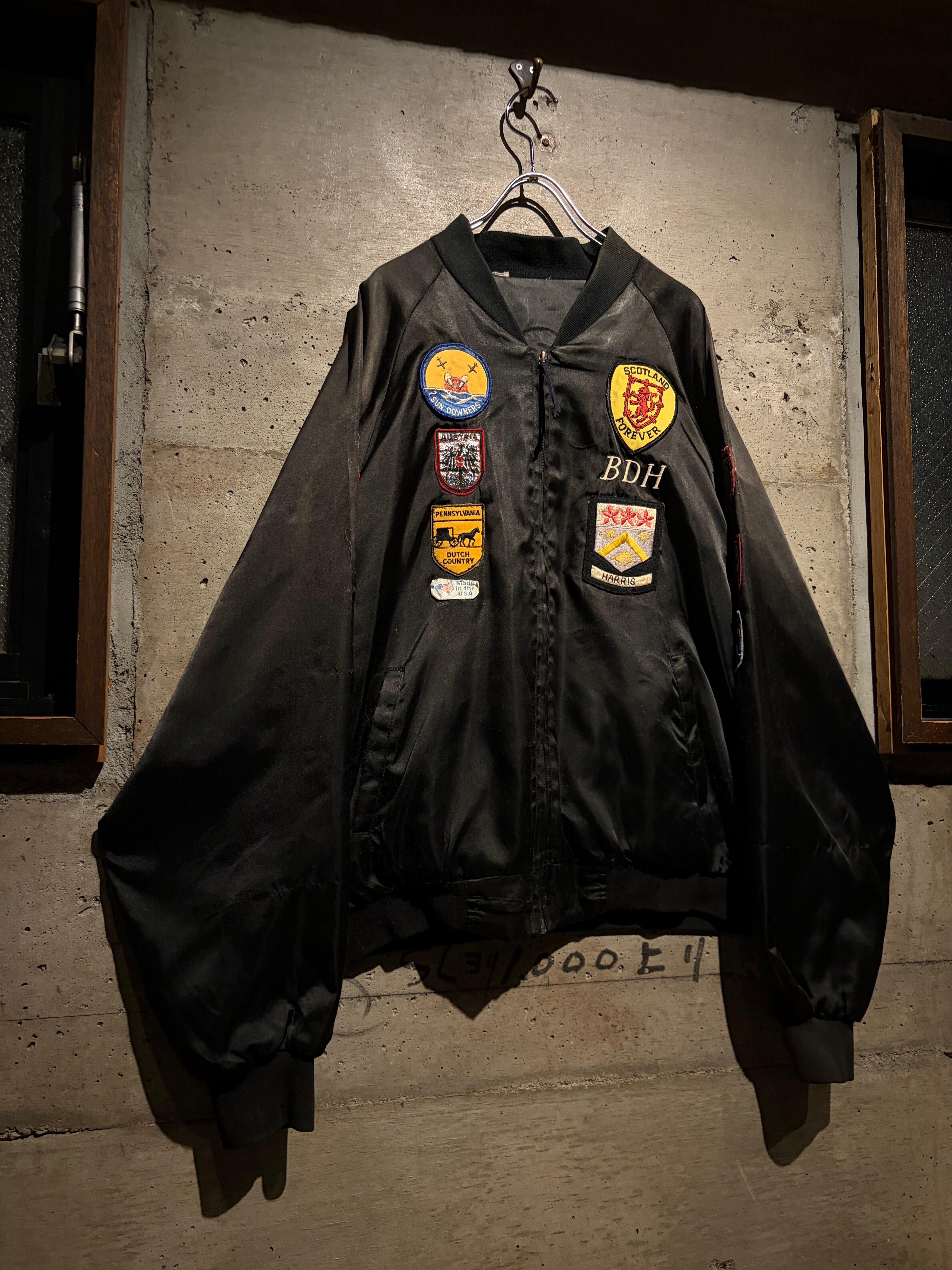 Caka】80's Wappen Custom Vintage Satin Jacket | Caka(カカ）下北沢