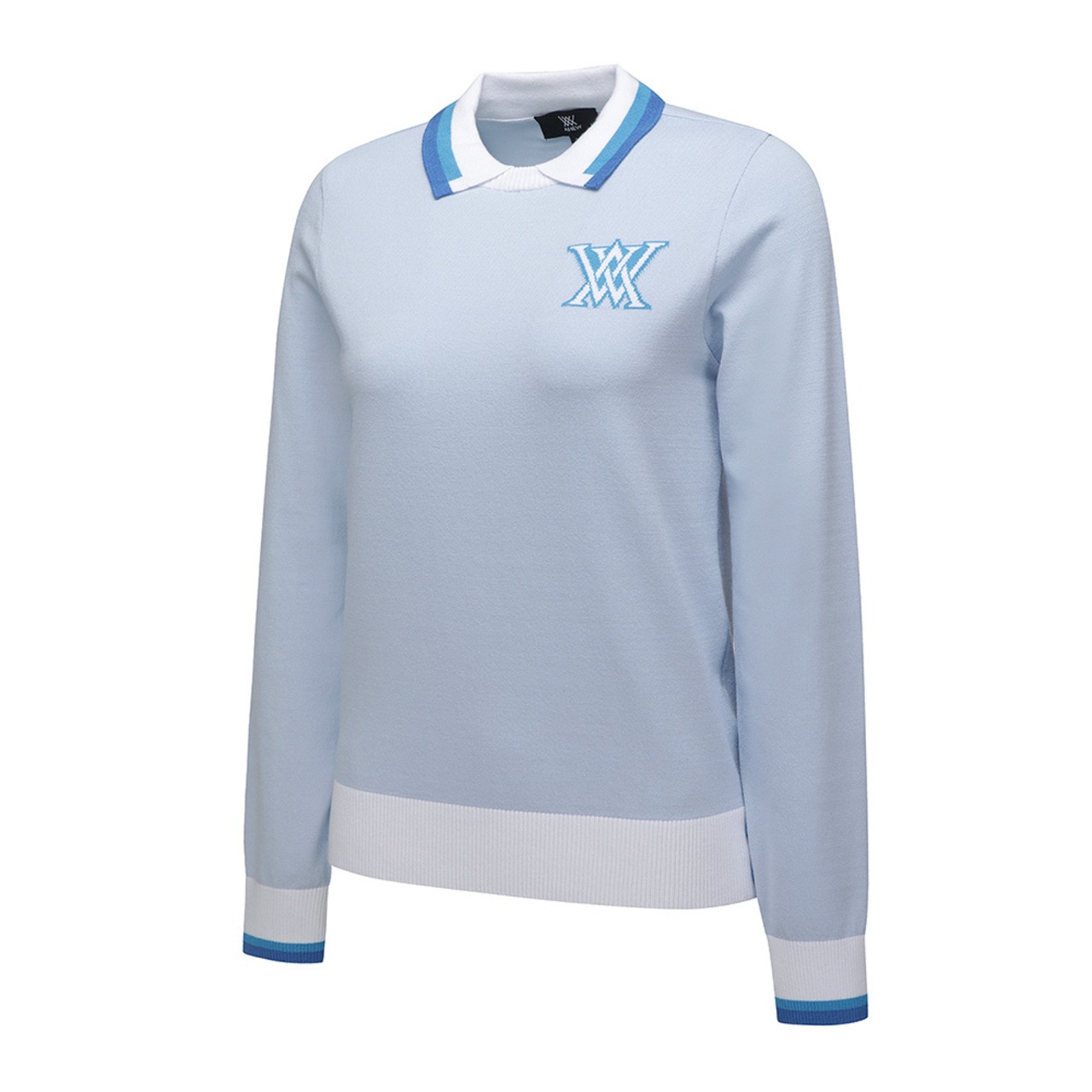 WOMEN LOGO COMBINATION PASTEL SWEATER