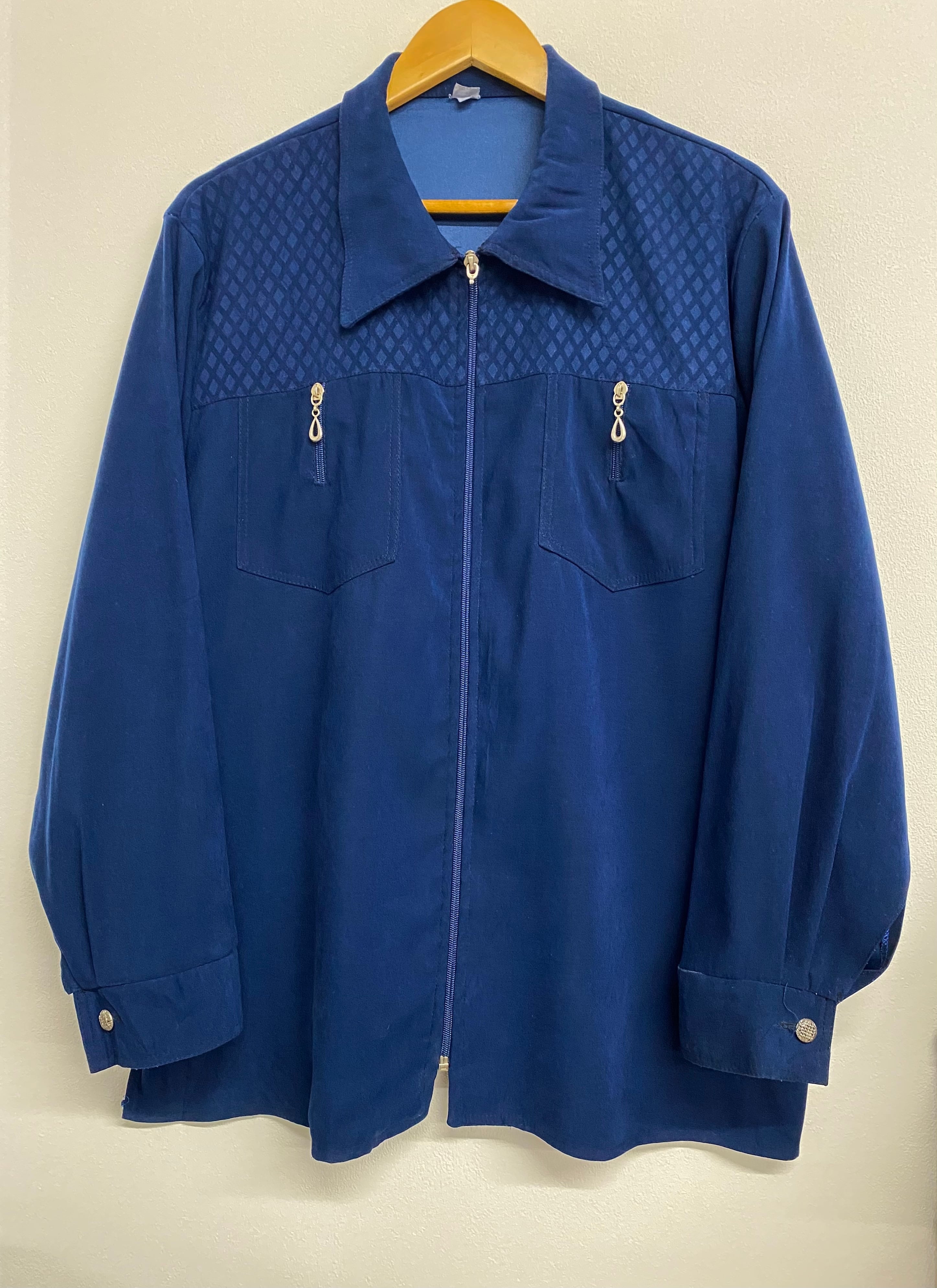 トップス   90s fake suede shirt jacket 90sEuro Faux Suede Zip Shirt Jacket/L | ACIDHOUSE Vintage＆New