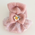 【即納品】Dカン付ファーリボンコートドレス