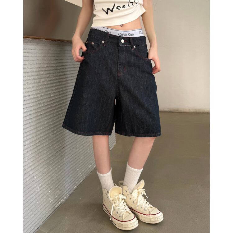 ワイド ハーフ デニム ショートパンツ L60062