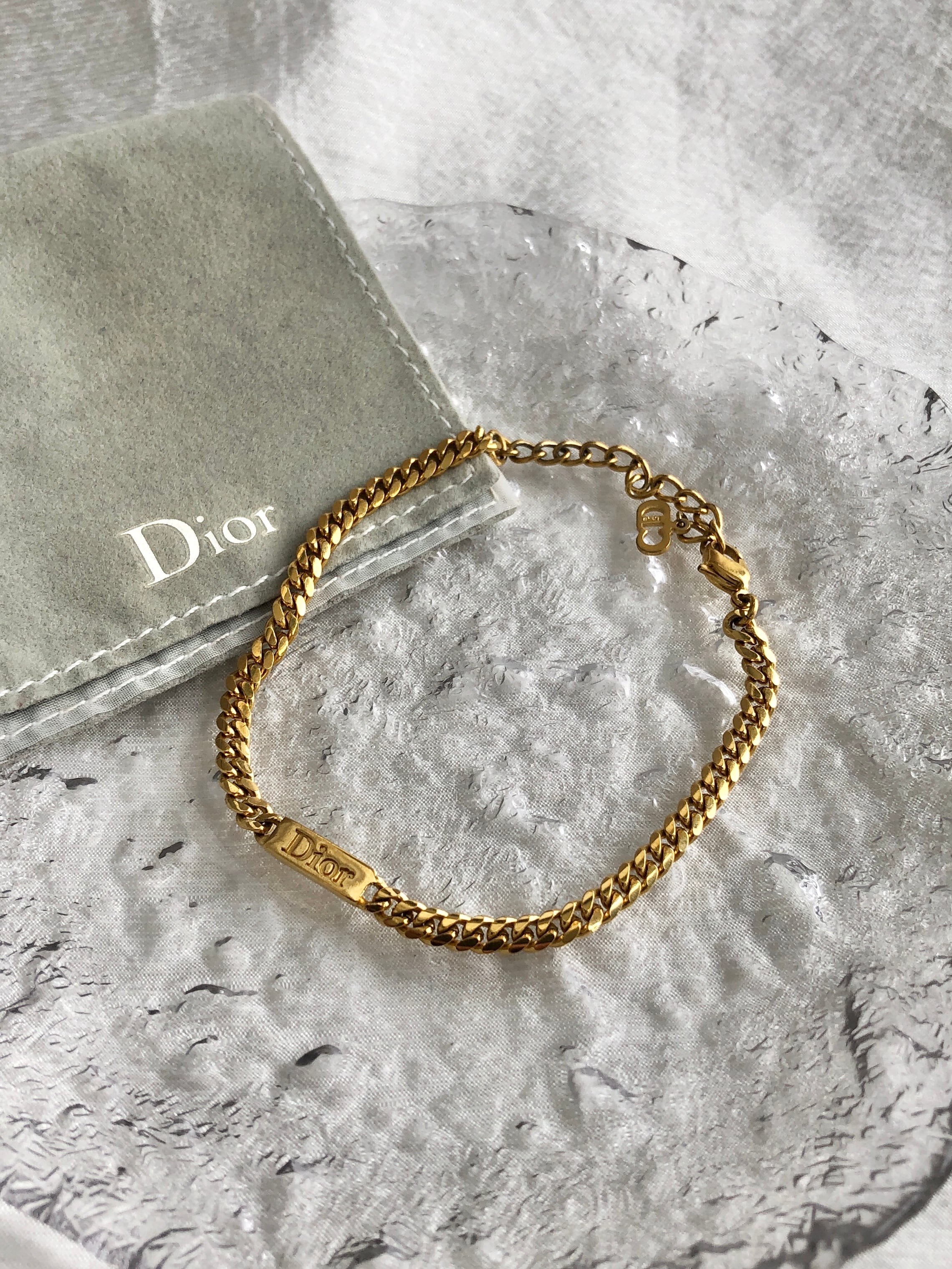 Christian Dior クリスチャン ディオール ブレスレット ゴールド ロゴ