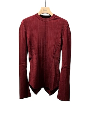 【25AW】Mame Kurogouchi マメ クロゴウチ / Random Ribbed Organic Cotton Long Sleeve Top