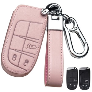 【人気】キーケース JEEP用 スマートキーケース キーカバー 本革 JEEP専用設計 3ボタンキーホルダー Cherokee レネゲード等に適用キーケース