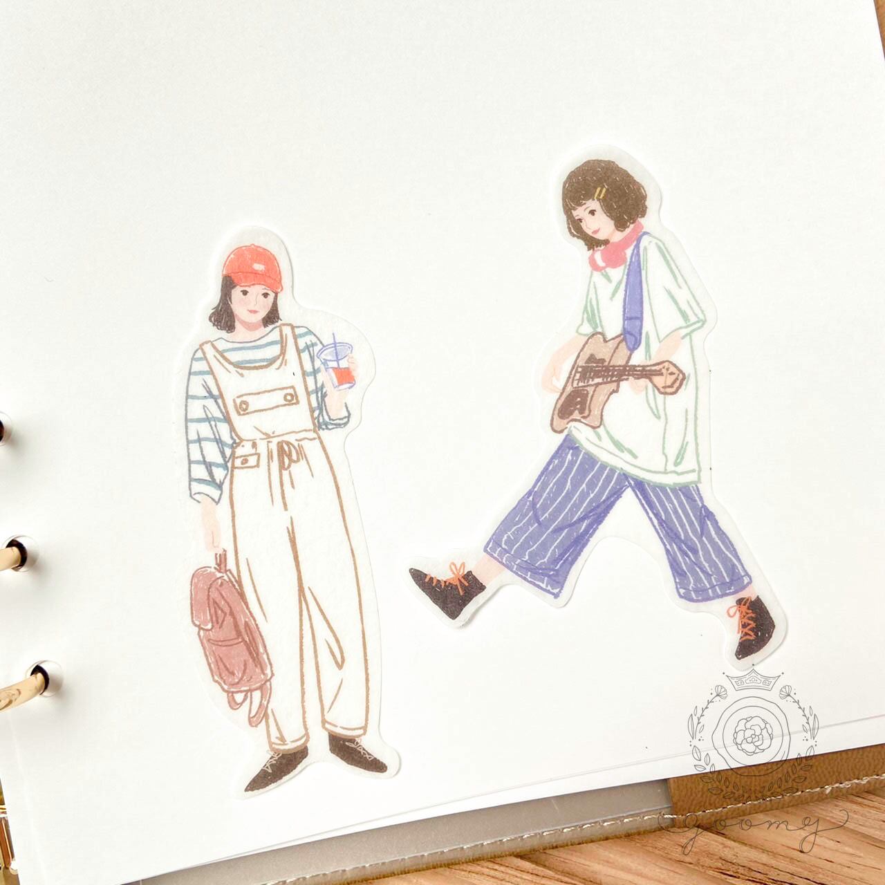 女の子 イラスト フレークシール 17枚セット GOODS | 東京女子流＊（TOKYO GIRLS' STYLE）オフィシャルサイト