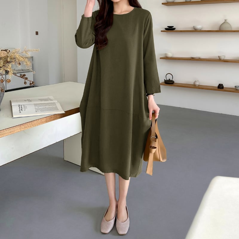 ドロップポケットのコクーンワンピース 着物リメイク 着物リメイク❣️⁄大島紬⁄コクーンワンピース⁄ドロップポケット