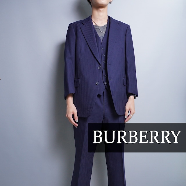 BURBERRY】ネイビー 3ピース 2Bセットアップスーツ | ブランド古着屋