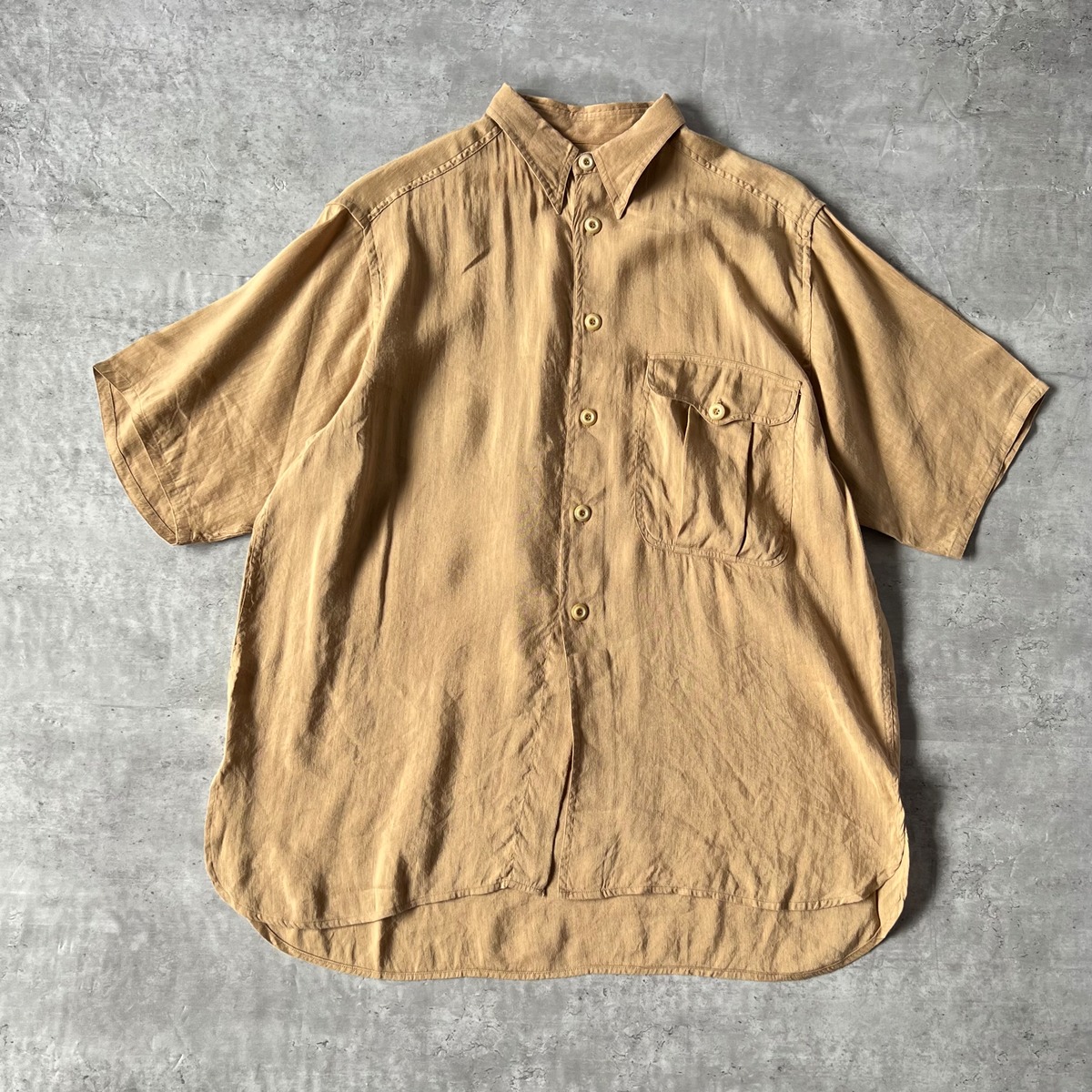 90s “GIORGIO ARMANI” made in italy linen short sleeve shirt 90年代 