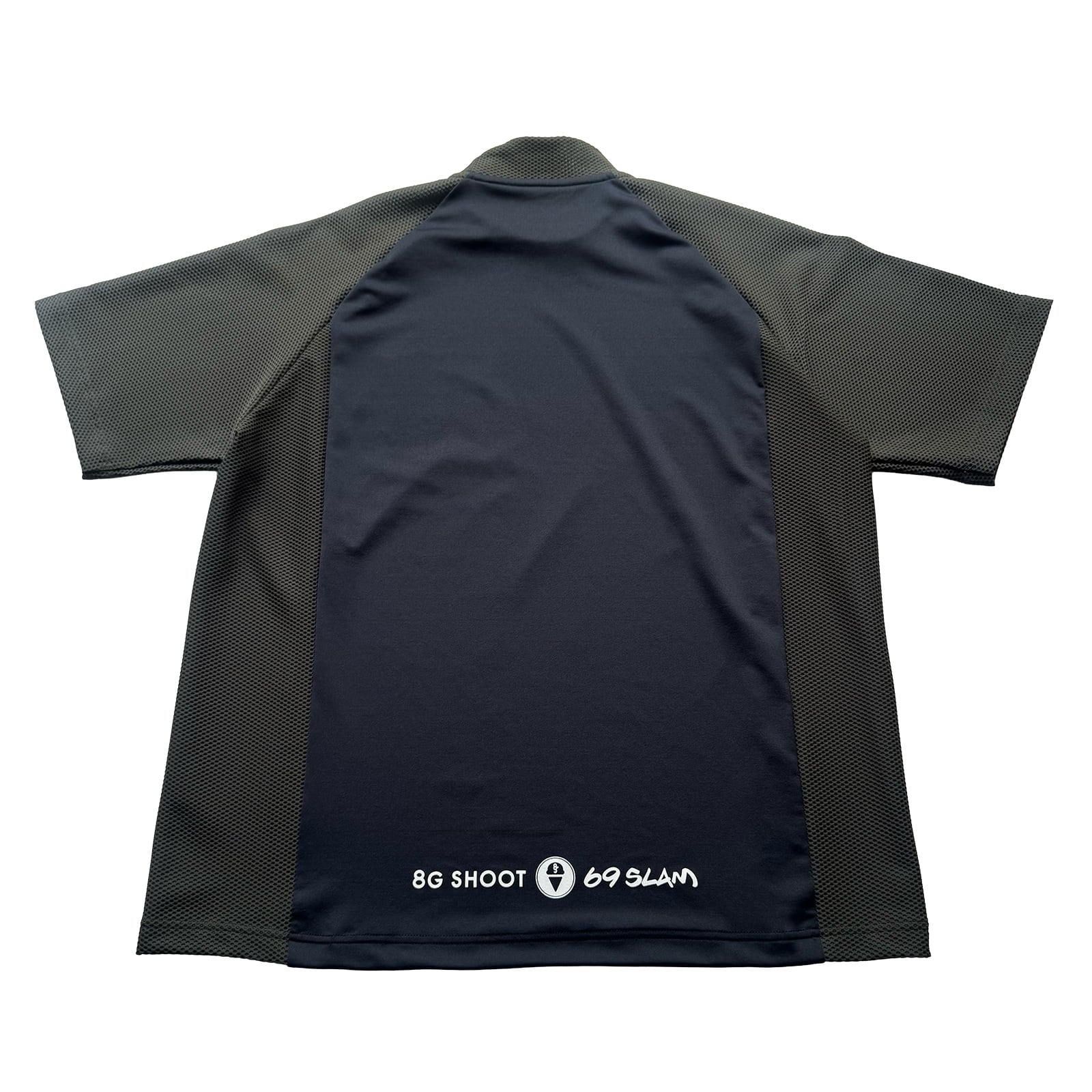8G SHOOT × 69SLAM MESH SWITCHING MOCK NECK TEE -BLACK/KHAKI- | 8G