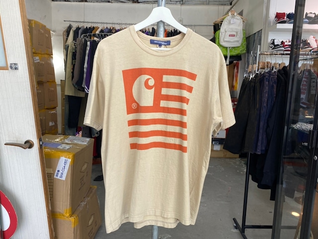 JUNYA WATANABE × CARHARTT LOGO FLAG HEAVY OZ TEE BEIGE MEDIUM