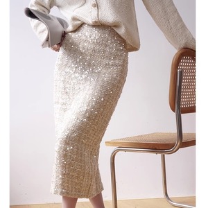 rich glitter white skirt＜sk1840＞