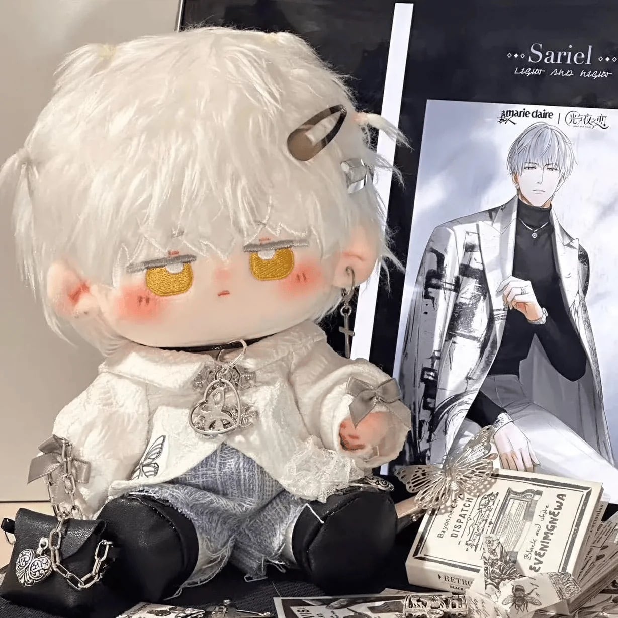 20cmぬい服】カジュアルチャイナコーデ 20cm着せ替えぬいぐるみ用 お