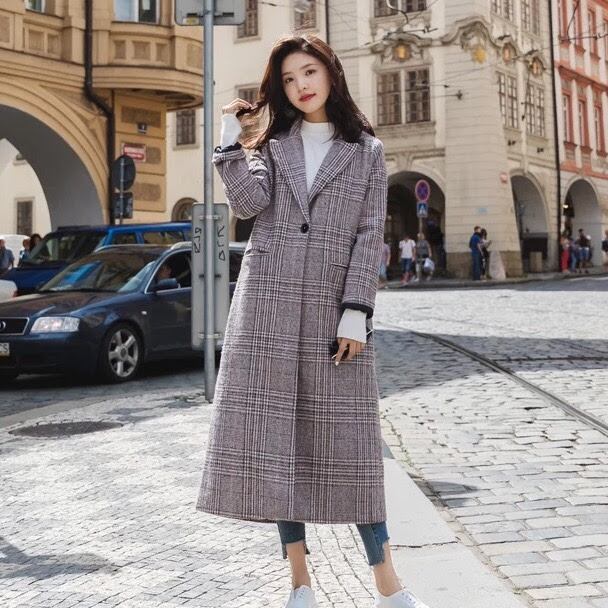 グレンチェック チェスターコート ロングコート 全2色 | LILIANA