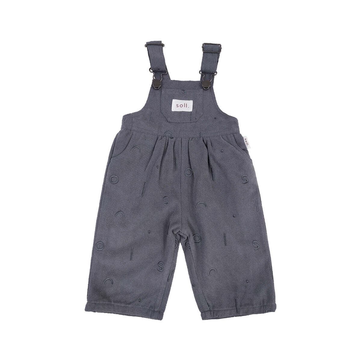【即納】Woven Cotton Soll Overalls - Charcoal_ soll. the label