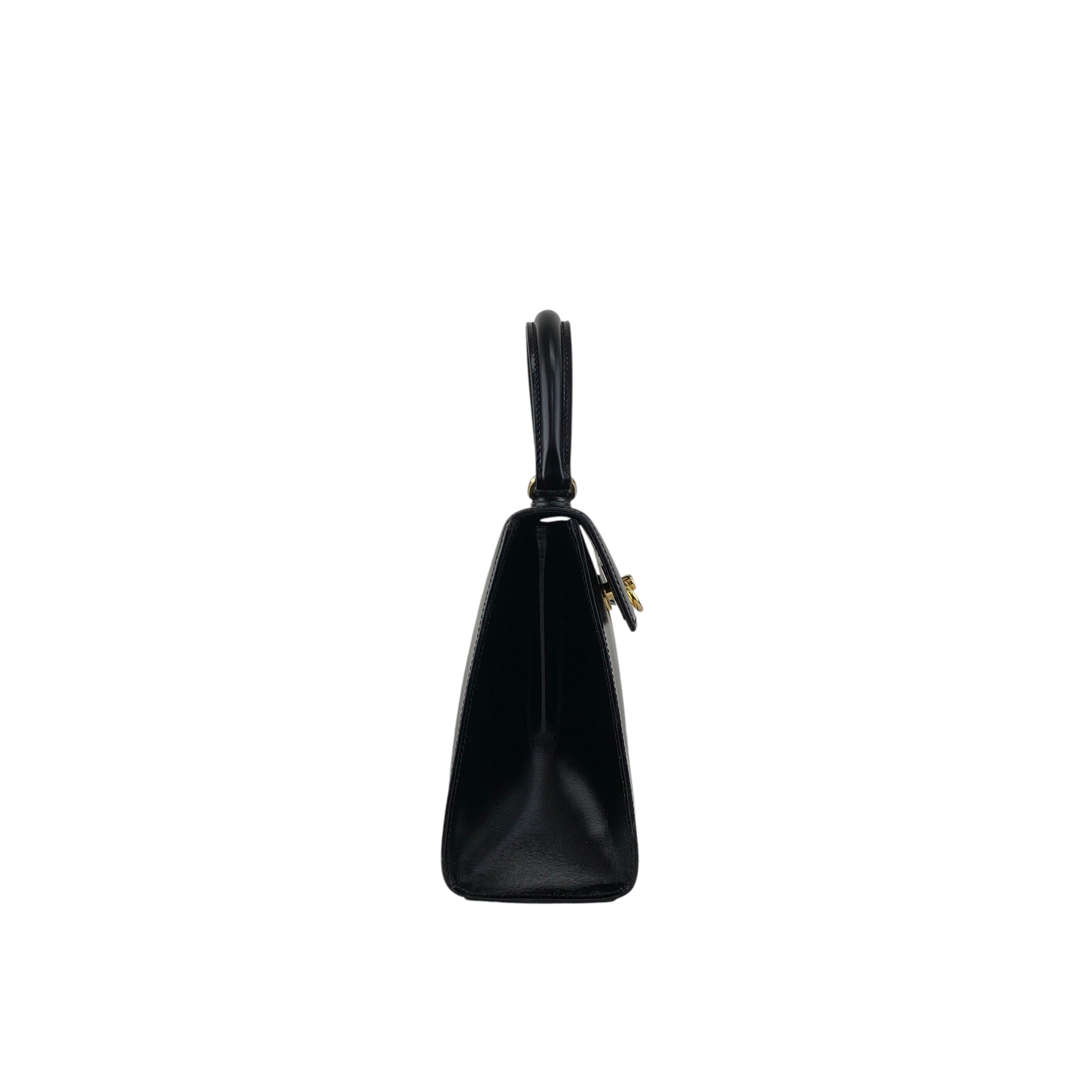 CELINE セリーヌ ショルダーバッグ ブラック ガンチーニ レザー 2way