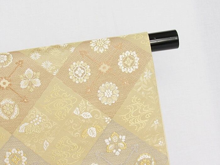 新品】未仕立て 袋帯 西陣2413 翠洸織 斉藤喜雄謹製☆献上唐花文 新品】未仕立て 袋帯 西陣2413 翠洸織 斉藤喜雄謹製☆献上唐花文