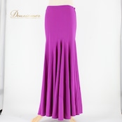 社交ダンス 衣装 スタンダード スカート レッスンウェア レディース 紫 Kanae Dance パープル系 無地 シンプル フォーマル 練習着 社交ダンス スカート レディース衣装 バイオレット 大人の色香 着回し 練習用 フォーマルウェア 伸縮性 サテン風 90cm丈 ウエストゴム おしゃれ コーディネート ダンス用 衣装 安い シンプルデザイン