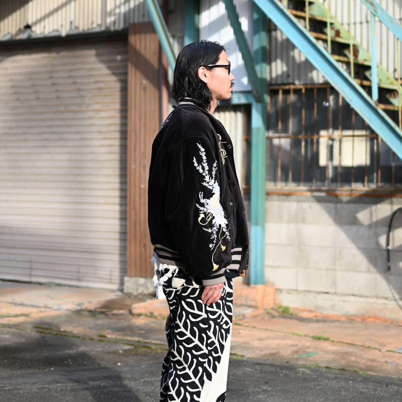 Leh /  Embroidery SKA Reversible Blousonコーディネート
