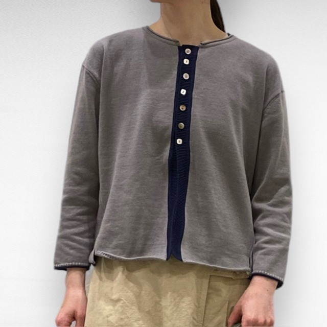 vm bicolor three-quarter length cardigan