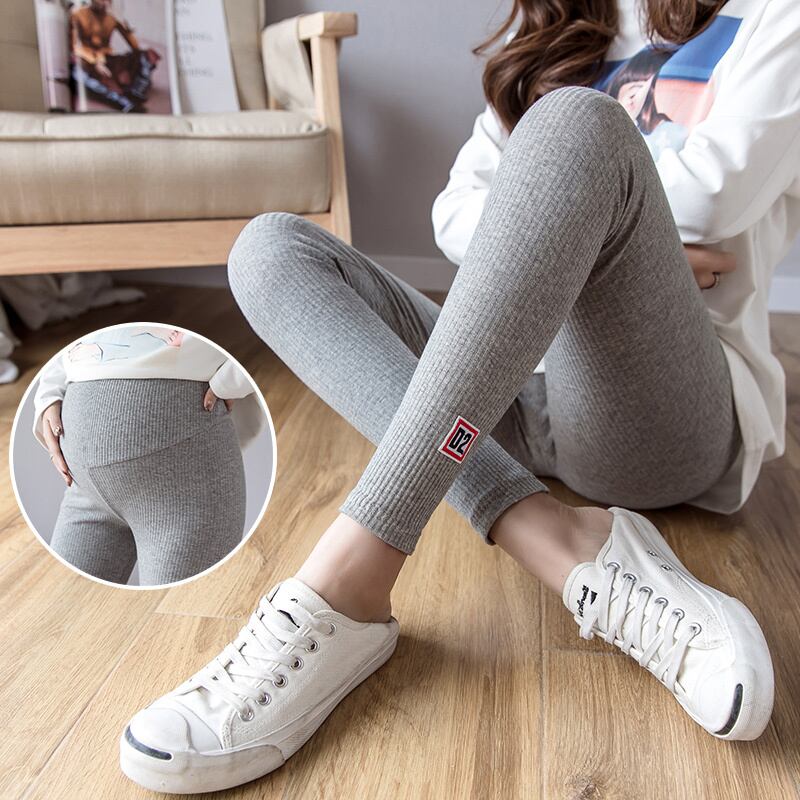 【新作】【送料無料】 妊婦マタニティパンツ2020春スタイル妊婦沈没ストライプコットンレギンス伸縮性スリムフィット エラスティック スプリング 春物 AL expec390492331345