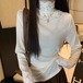 2色／切替レースハイネックトップス ・64262