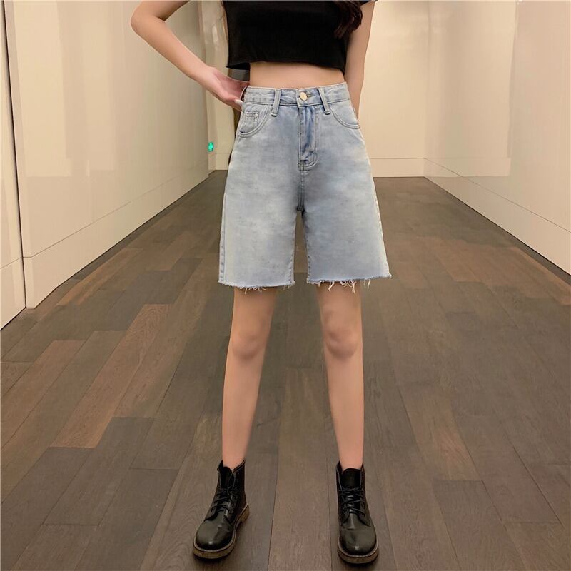 ショーツ スプリングハイウェストウェストスリムルーズワイドレッグパンツ 春物 ブルマー ワイドパンツ 1号婦人70688987405