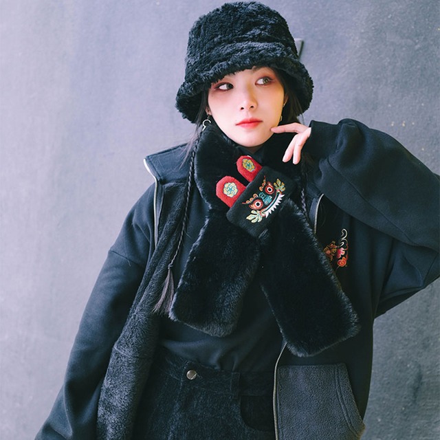 秋冬服 ふわふわ コットン帽子 古怪舎 防寒