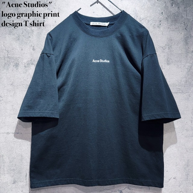 "Acne Studios"logo graphic print design T shirt