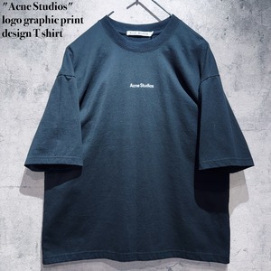 "Acne Studios"logo graphic print design T shirt