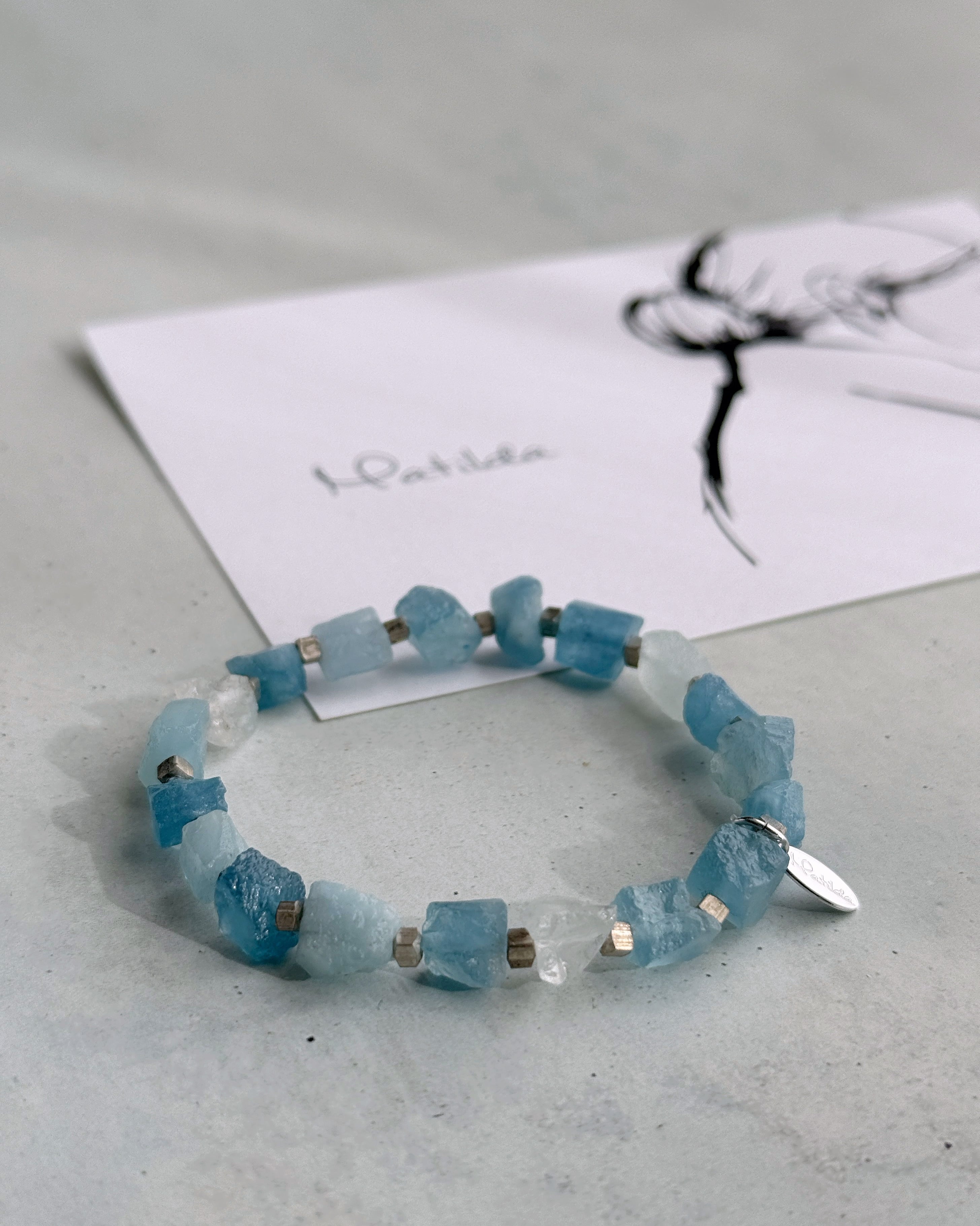 rough rock bracelet(サンタマリアアクアマリン)