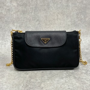 PRADA プラダ チェーンショルダー ナイロン ブラック 7475-202206