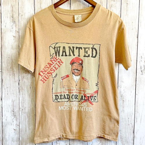 90s〝Saddam Hussein〟WANTED T-shirt