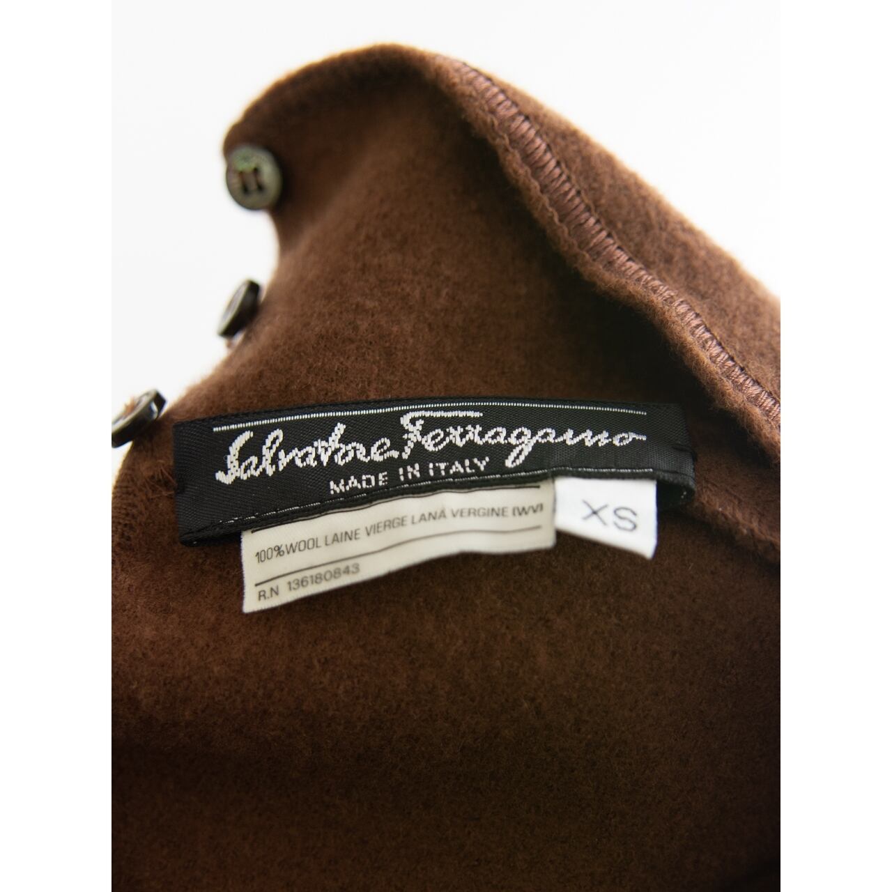 【Salvatore Ferragamo】Made in Italy 100% Wool High Neck Sleeveless Top(サルヴァトーレ フェラガモ イタリア製ハイネック ウールノースリーブトップス)