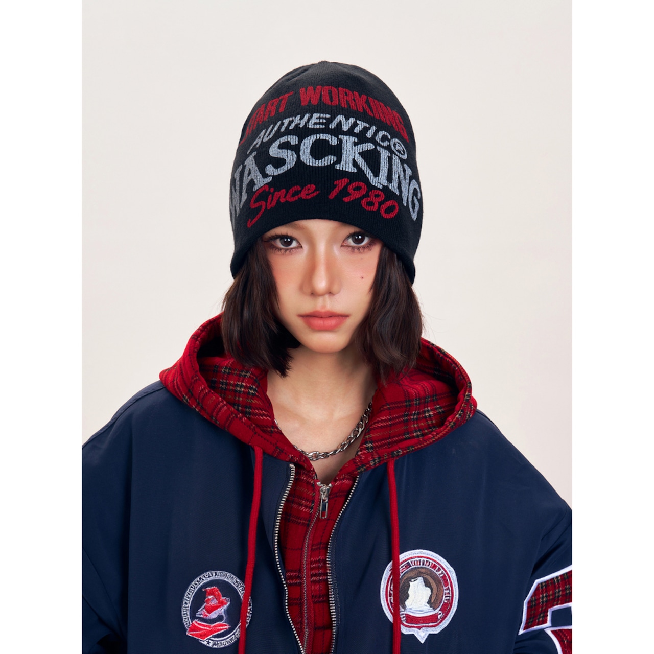 4色レタープリント ビーニー G187